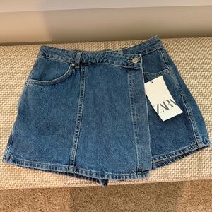 Zara Wrap Denim Skort